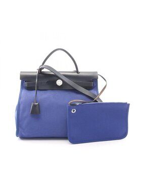 Hermes Herbag Zip PM Blue Electric Indigo 2-Way Inde Zip Handbag